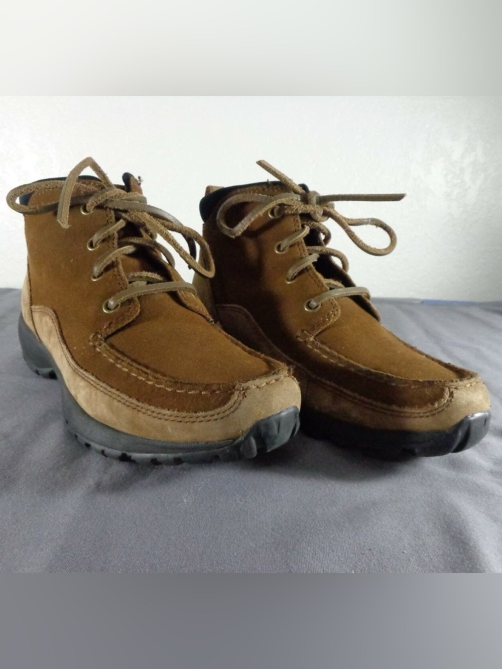 Lands End Brown Suede Leather Ankle shoes size 7